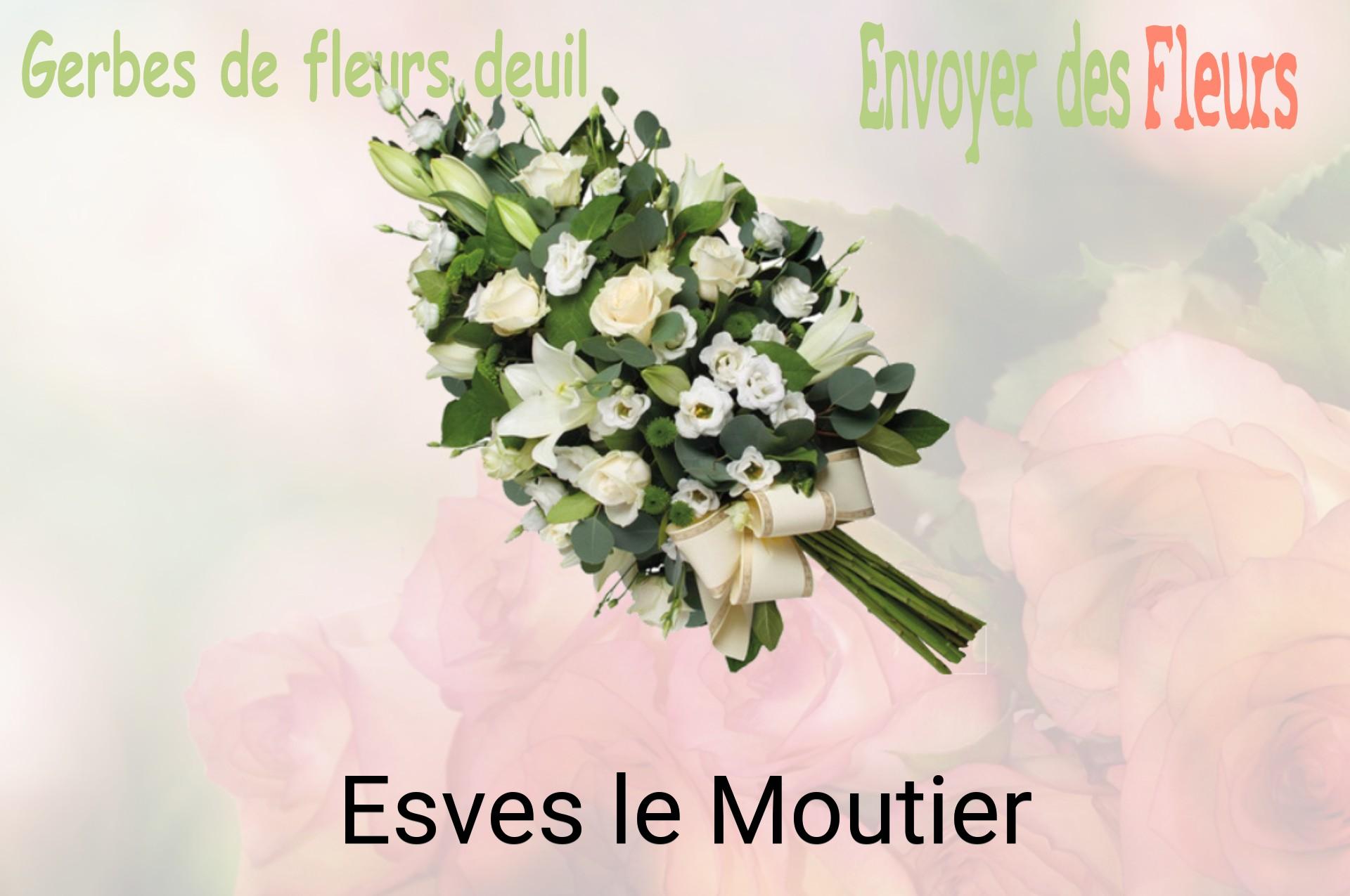 Gerbe de fleurs de deuil livrée à Esves-le-Moutier